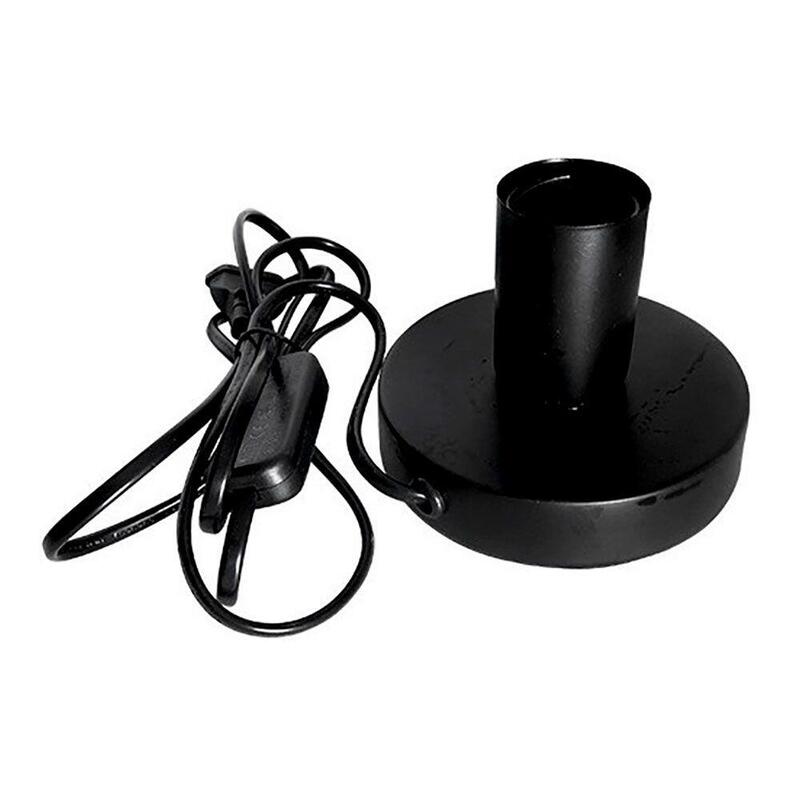 Base Desk E27, With Cable And Switch Black Ø120 X 85MM