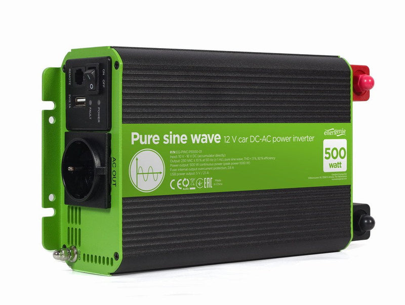 Gembird Inversor Power Dc-ac Car Onda Sinusoidal Pura 12V 500W