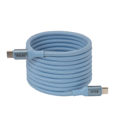 Cable CLUB3D Lifemyle USB-C Magnetisches 240W 2M Blue M — image 1