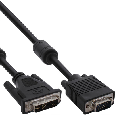 Inline Cable DVI-a 12 + 5 Male a 15 Pin HD Male VGA 2M — image 1