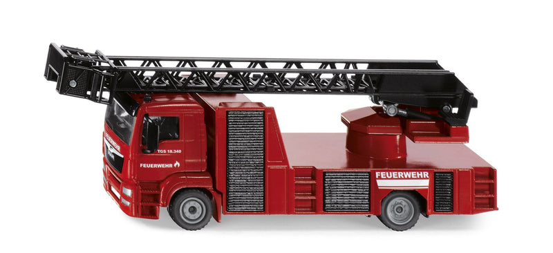 Siku Vehículo Bomberos Ladder Giratoria Super Man, Red 10211400001