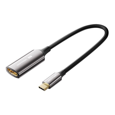 Cotton Braided USB-C To HDMI 8KCABL Converter 0.25M Black Zinc Alloy — image 1