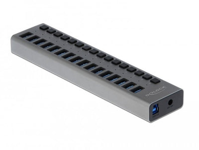 Delock 63739 Hub USB 3.0 Superspeed With 16 Ports + Conmutador — image 1