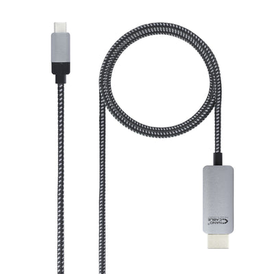 Nanocable Cable Converter USB-C Male a HDMI Male 1.80M - Black/Silver — image 1