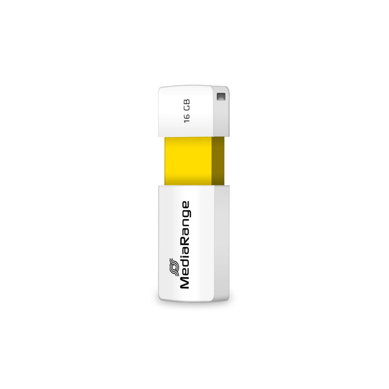Mediarange USB Flash Drive 16GB USB 2.0 Slider Yellow