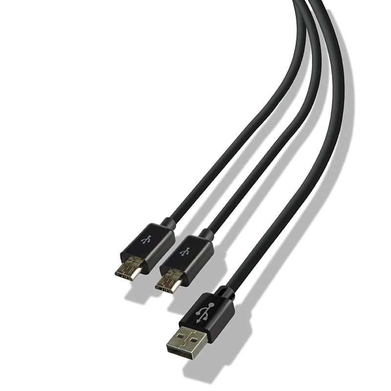 Steelplay Dual Play & Charge Cable For Controller 3M Black PS4