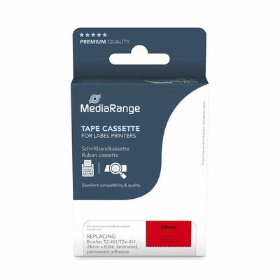 Mediarange Tape Aprox. Brother TZ-451 TZE-451 24MM 8M Black — image 1