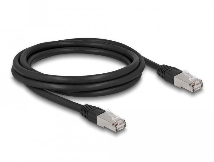 Delock RJ45 Network Cable CAT.6A S FTP Pe Outdoor 2M Black