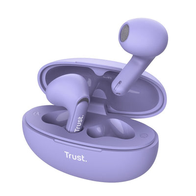 Trust Headphones Bluetooth Yavi Enc With Case Charging Morados — image 1