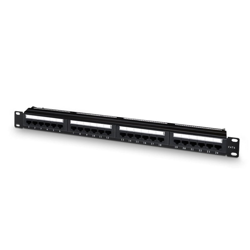 Aisens Patch Panel 24 Ports RJ45 CAT.6 UTP - 19 1U Dual Idc - Black