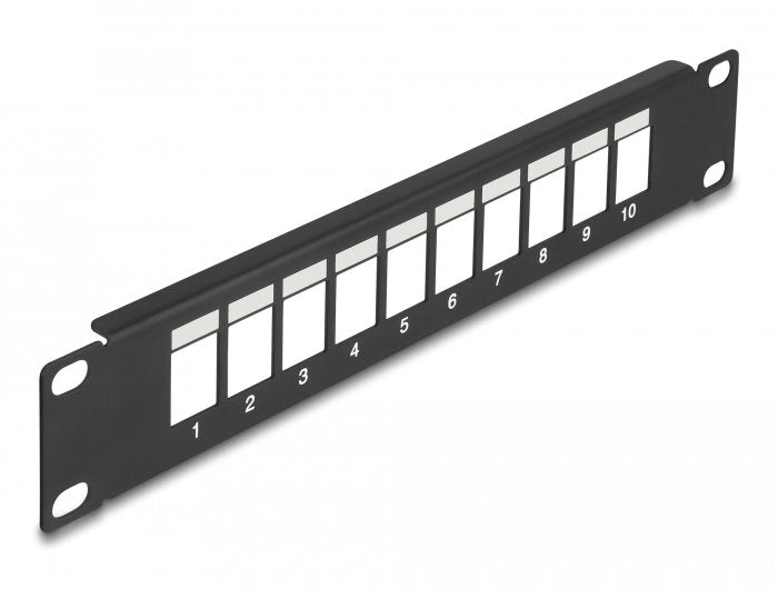 Delock 10 Keystone Patchpanel 10 Port Black