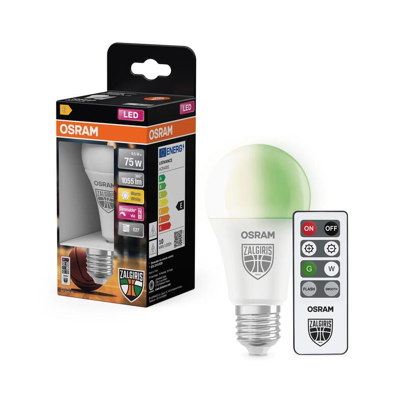 Osram Bulb LED Žalgiris Edition E27 1055LM With Remote Control
