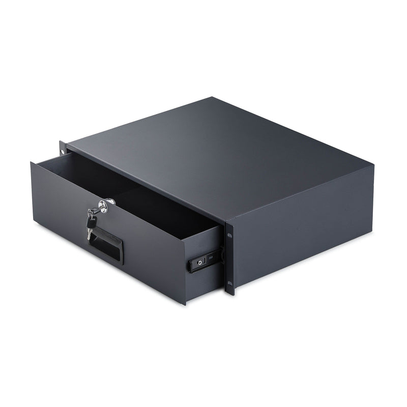 StarTech.com StarTech - Rack Storage Drawer - Trasero Kabeldurchführungsöffnungen, Key Enthalten, With Lock St