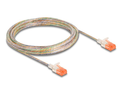 Delock 80356 RJ45 Network Cable CAT.6A U/UTP Slim 5M Transparent — image 1