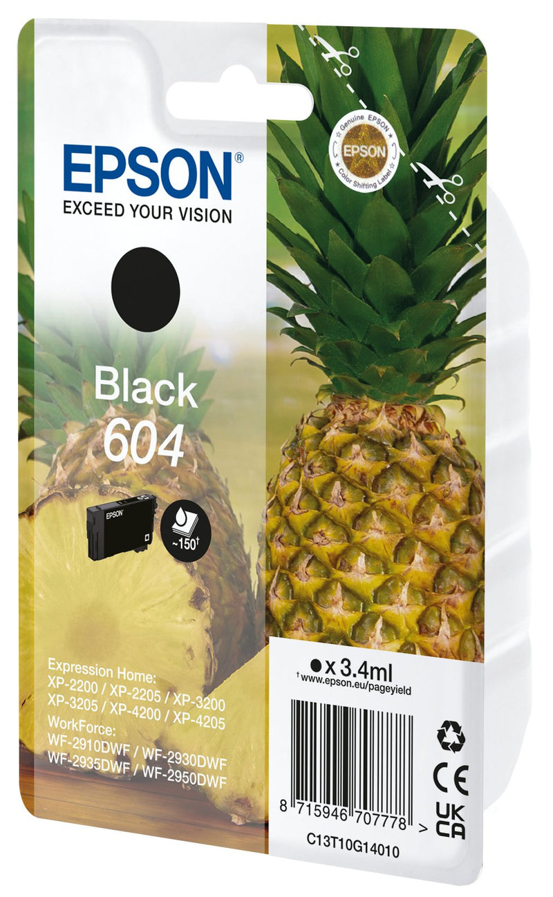 Epson Genuine Ink 604 Black 3.4ML C13T10G14020