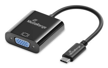 Mediarange USB-C a VGA Video Convertidor, 20CM, Black