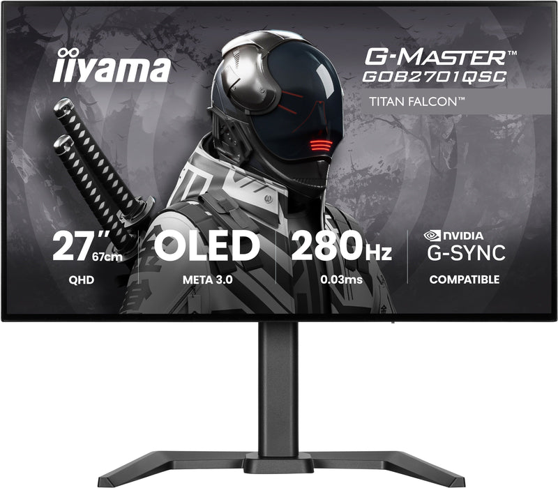 Iiyama Monitor Gaming G-master GOB2701QSC-B1 OLED 27 Black Qhd, Hdmi, Dp, Concentrador Usb, Panel 280 Hz)