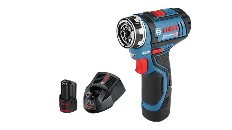 Bosch Drill/Screwdriver Professional Wireless Gsr 12V-15 Fc Professional, 12 Voltios Blue/Black 2 Batteries Io
