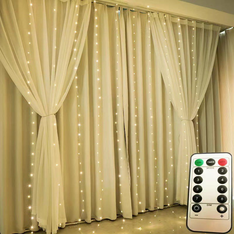 Curtain String Lights For Christmas Weddings And Bedroom Decor With Hooks