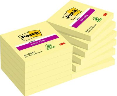 Post-it Pack 12 Bloc Notas Adhesivas Super Sticky 76X76MM 90H Yellow — image 1