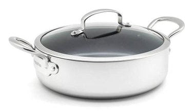 Greenpan Frying Pan + Cover Steel Inoxidable 26CM CC003820-001 — image 1