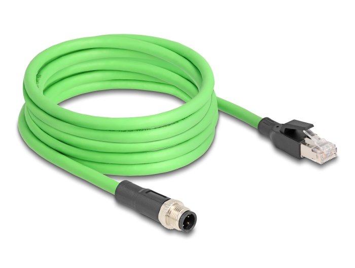 Delock 80427 Cable M12 Codificado D 4 Pin Male a RJ45 Male Pur (tpu) 2M