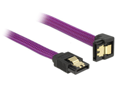 Delock Cable SATA 6GB/S 20CM Violetat Un/Ge Metall Premium — image 1