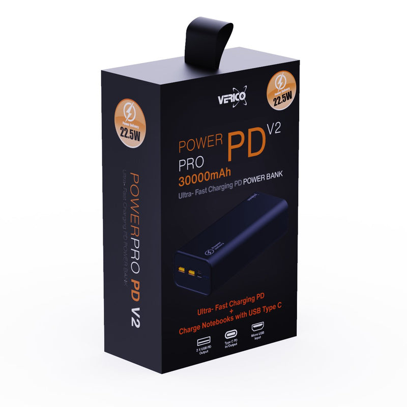 Verico Power Pro Pd Powerbank 30.000MAH Black