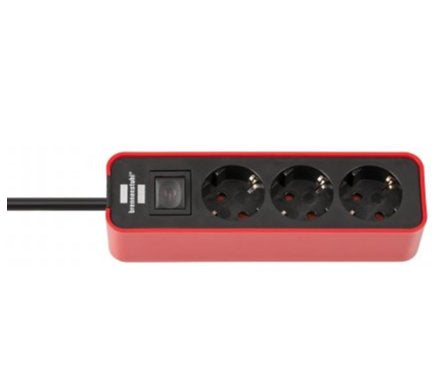 Brennenstuhl 1153230070 Base Múltiple 1,5M Indoor Black Red Power Strip Red/Black 1,5M, Indoor Black Red
