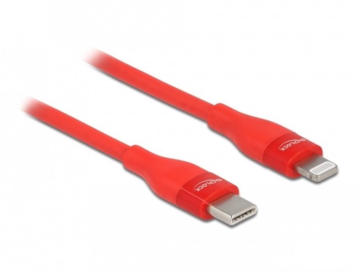 Delock USB Cable Type-c a Lightning™ Red 2M Mfi