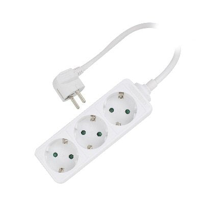 Ewent EW3958 Power Strip 3 Sockets White