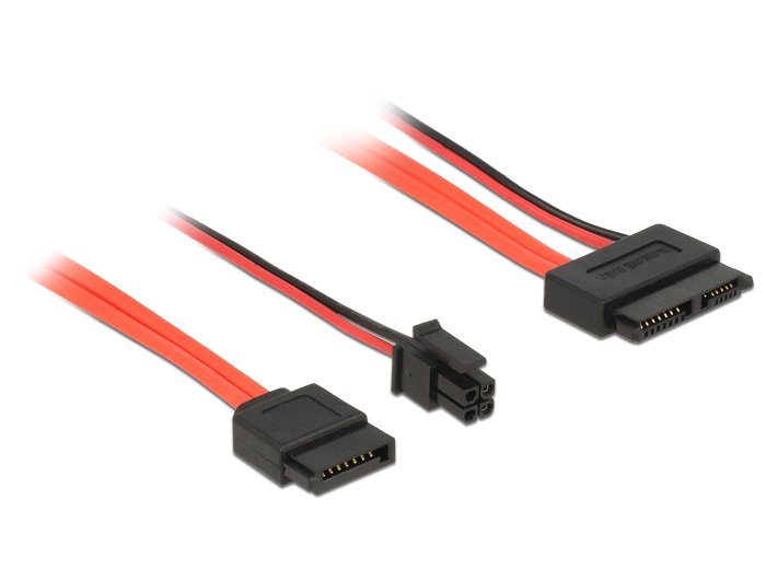 Delock Cable Slim SATA 6GB/S 13 Pin Female SATA 7 Pin