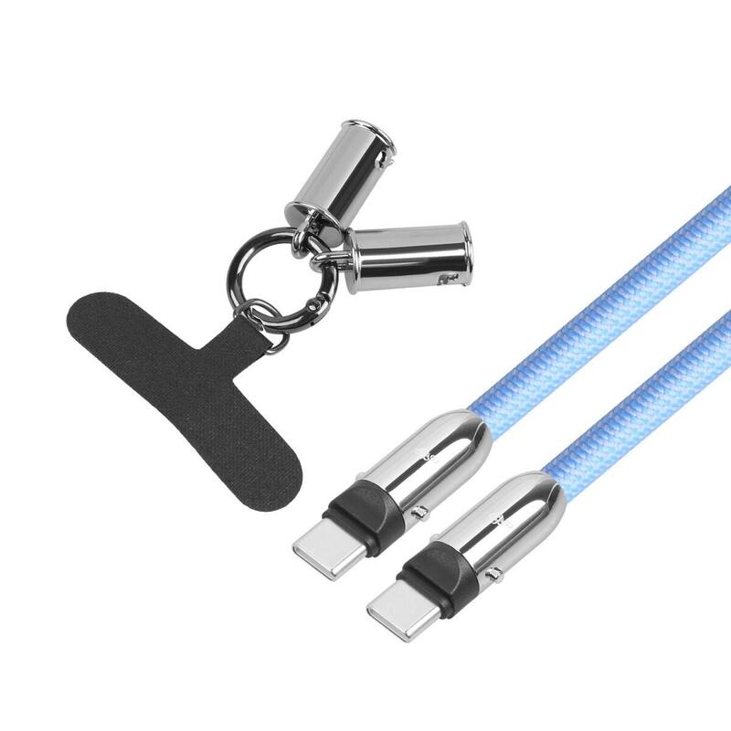 Cable 2W1 USB C Smycz 1M Blue Claro