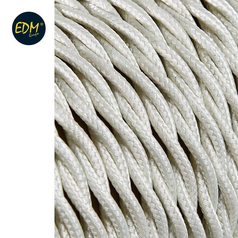 Cable Textil Trenzado 2X0,75MM Algodon 5M