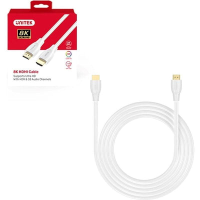 Unitek Cable HDMI 2.1 8K Hdr White 0,5M — image 1