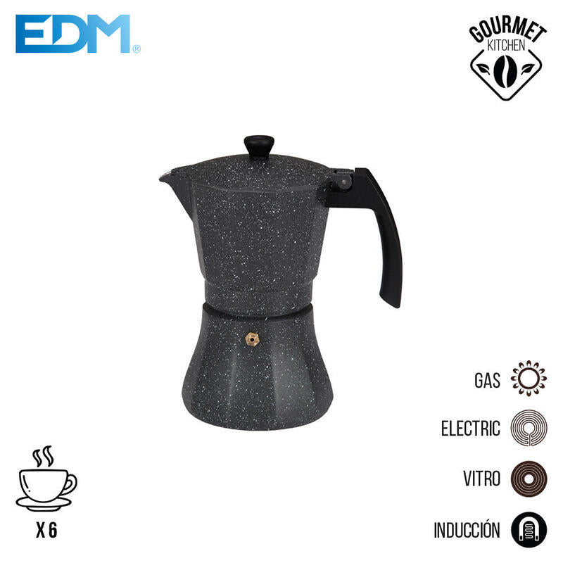 EDM Coffee Machine Aluminium 6 Cups Induccion.