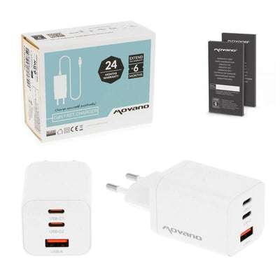 Charger GaN 65W 2x USB-C Pd + USB-A White — image 1
