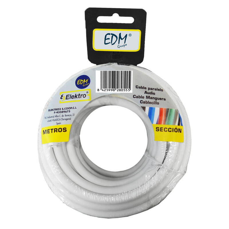 Film Roll Cable Paralelo 2X1MM White 10M (audio)