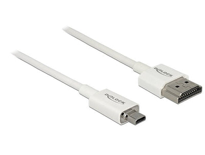 Delock HDMI Cable a Male HDMI Micro D Male High Speed With Ethernet 3D 4 — image 1