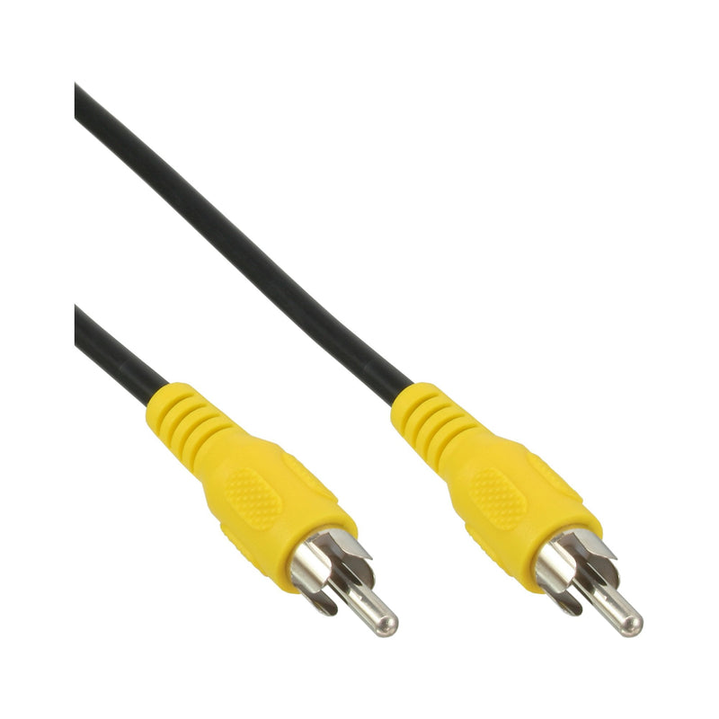 Inline Cable Video 1X Rca Male a Male Connectors Amarillos 0.5M