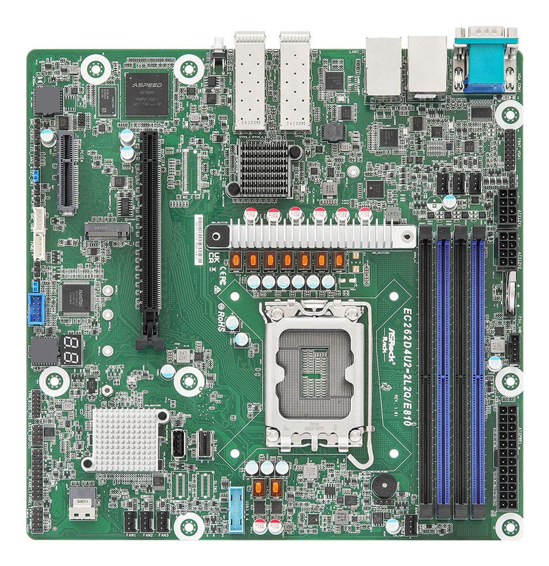 Asrock Motherboard EC262D4U2-2L2Q/E810 Intel C262 Lga 1700 microATX