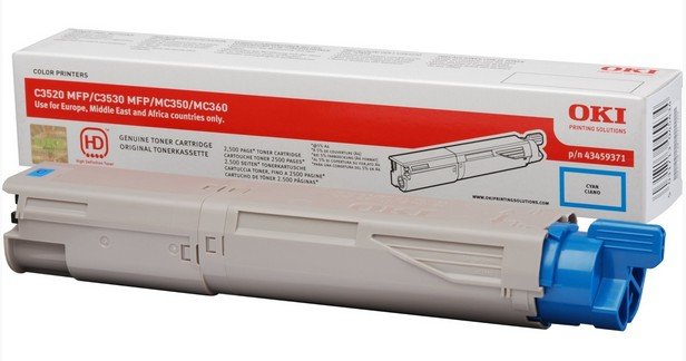 Oki Genuine Toner 43459371 Cyan - 43459371 PAG-2500