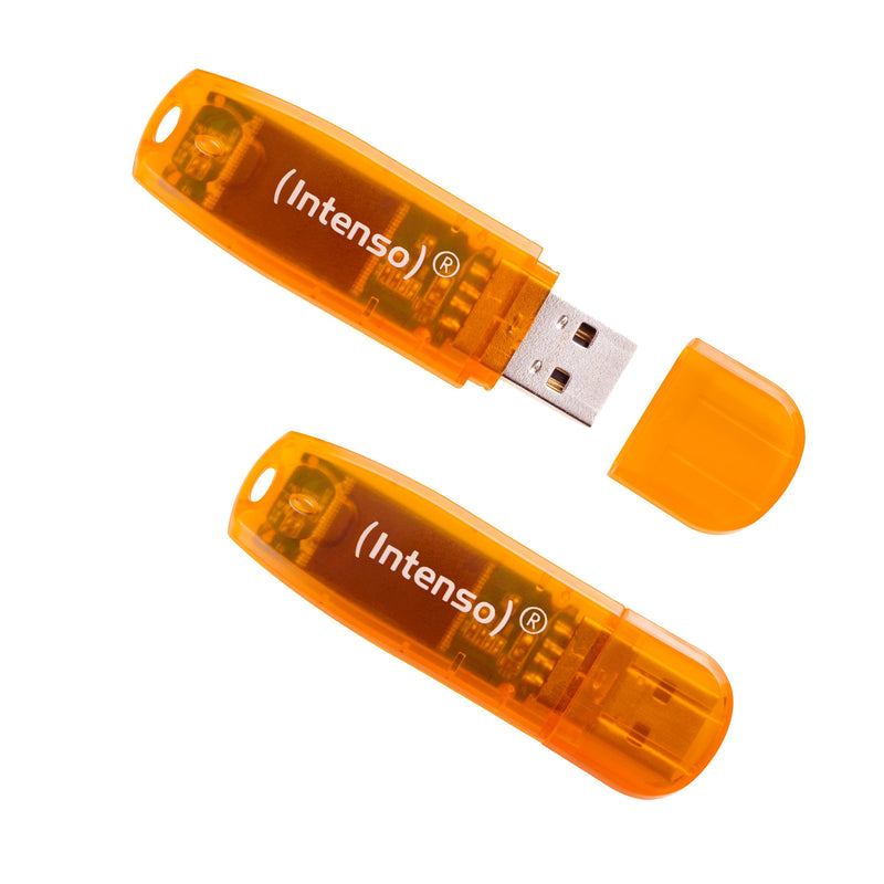 Intenso USB Flash Drive 2.0 Rainbow Line 2 X 64GB Orange