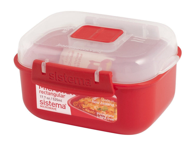 Simema Recipiente Rectangular (525ML), Colour Red