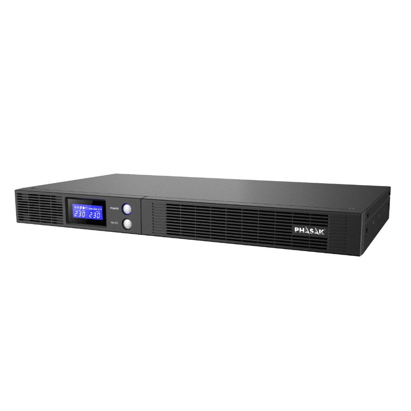 Phasak UPS Line Interactive Protekt Slim Rack 750VA-450W 4 Salidas Formato Rack