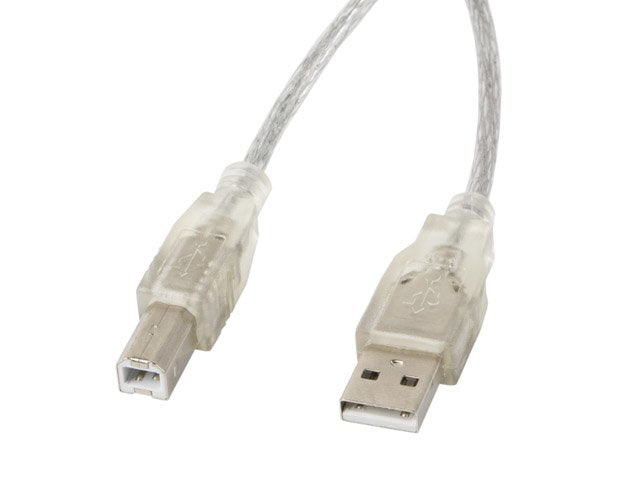 Lanberg USB Cable 2.0 Am-bm With Ferrita Transparent 5M