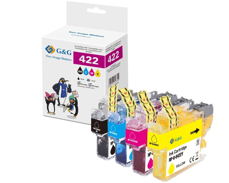 G&g Ink 4 Brother LC422VAL Bk, C, M, And (550 Páginas)
