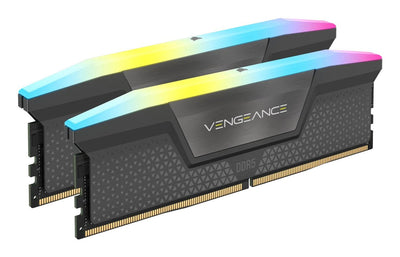Corsair RAM Vengeance RGB 16GB 2X8GB DDR5 5200MHZ CL40 Kit AMD Expo Intel Xmp Grey — image 1