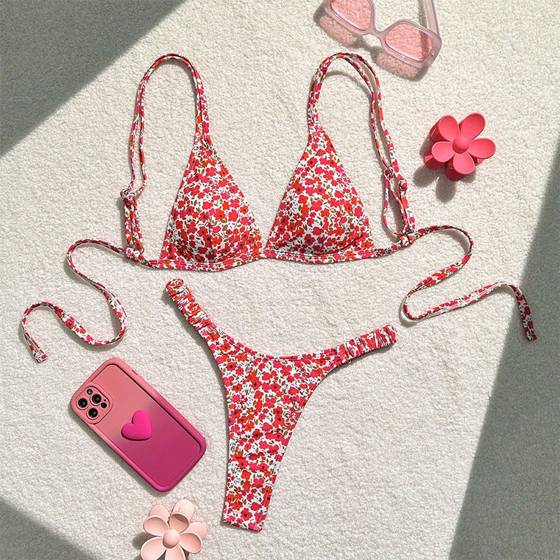 Beach Bikini European And American Style Lace-up Swimsuit New Style