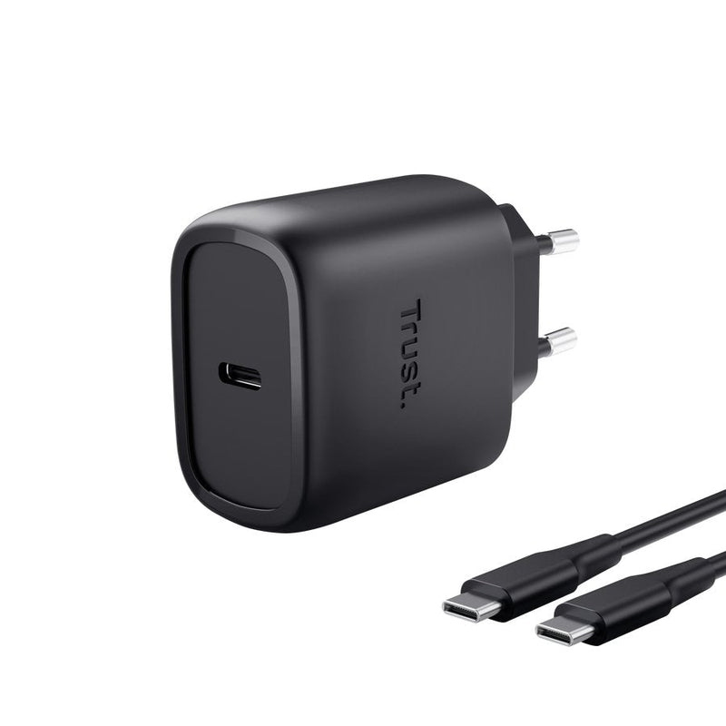Trust Wall Charger GaN Maxo 45W Compatible With Samsung 1x USB Type-c Includes USB Cable Type-c 45W